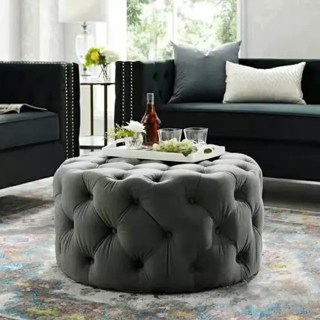 Luxury Sofa living room furniture Home Relaxing velvet Giant Low Stool Modern bedroom floor Pouf INS designer Lazy soft ottoman